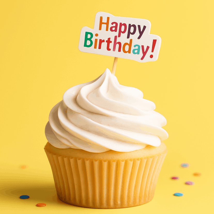 Topper para Torta de Acrílico y Papel